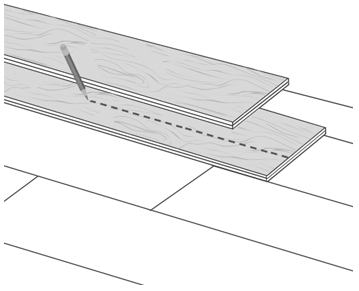 A visual showing how to cut your flooring